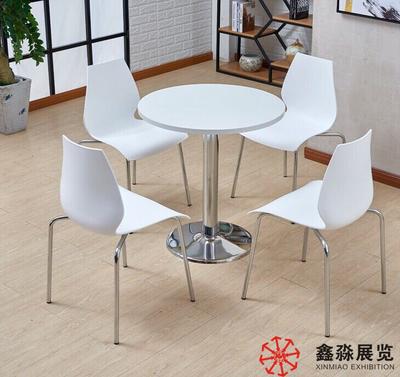 Fashionable white color Desk and chair for Designed booth(other color are avaibalbe)